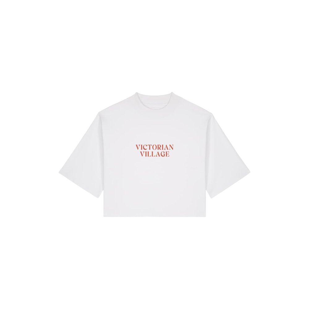 Women's cropped t-shirt EMBROIDERY Victorian Village